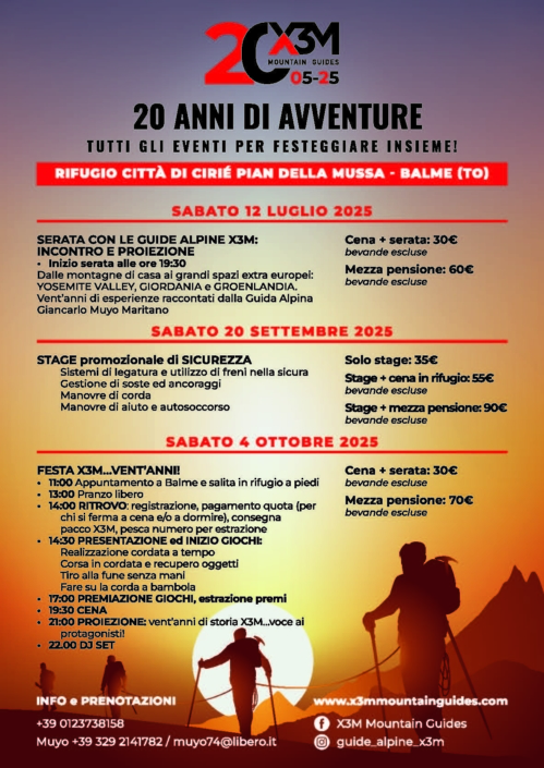 Gli eventi per festeggiare insieme 20 anni di X3M!